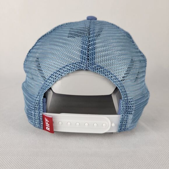 Whiskey Riff Retro Patch Snapback Trucker Rope Hat Blue Red White - Picture 3 of 10